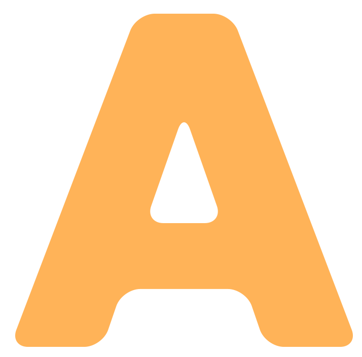 letter a yellow